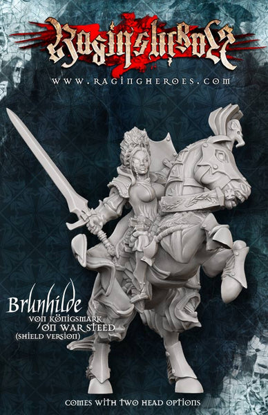 Brunhilde à Cheval avec Bouclier