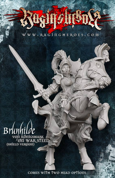 Brunhilde à Cheval avec Bouclier