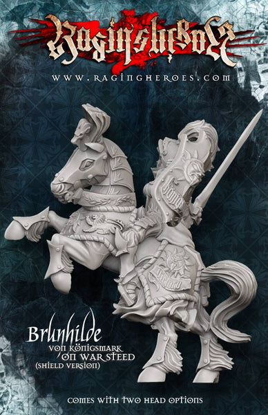Brunhilde à Cheval avec Bouclier