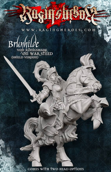 Brunhilde à Cheval avec Bouclier