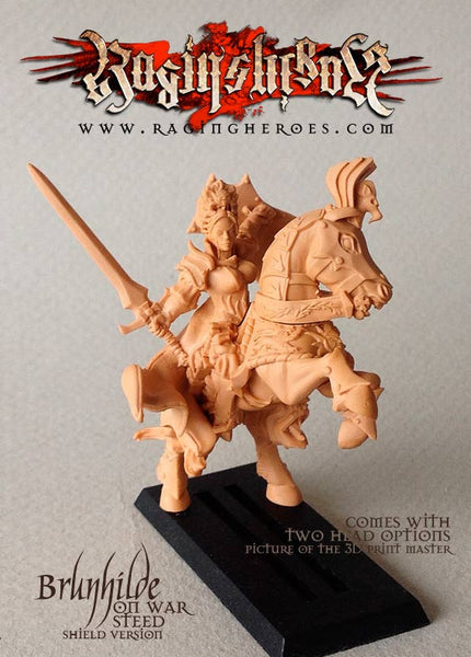 Brunhilde à Cheval avec Bouclier